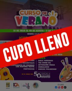 Cursos de Verano - Cupo lleno