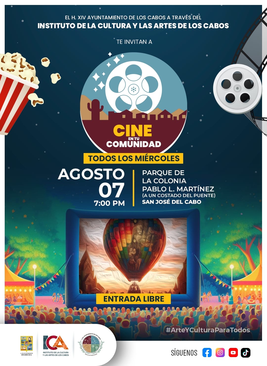 Cine en tu comunidad 7 agosto