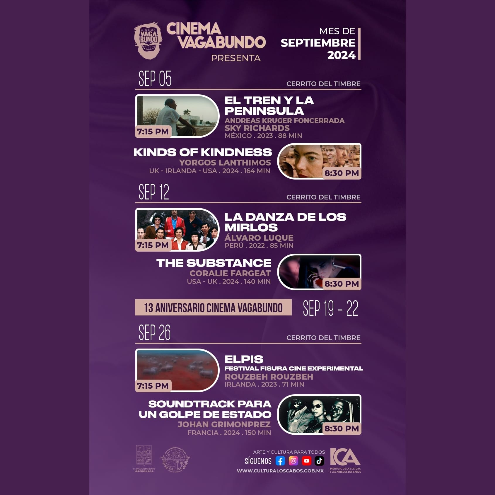 Cinema Vagabundo Programa Septiembre