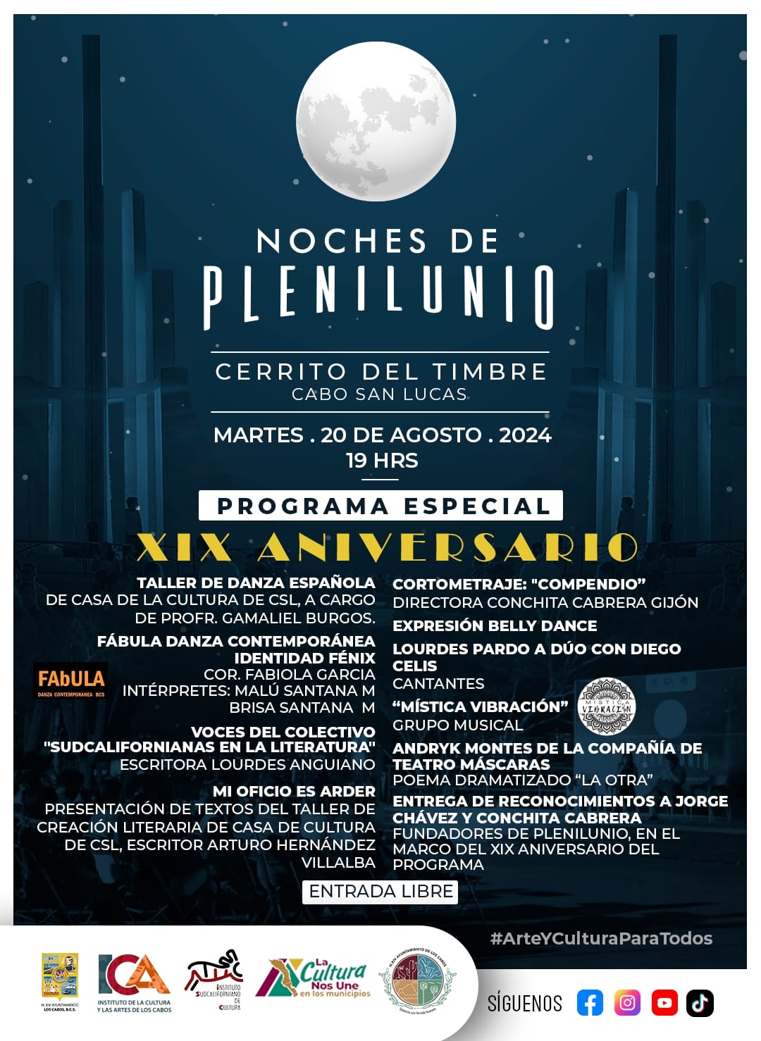 Noches de Plenilunio 20 de Agosto