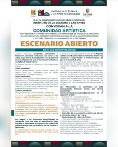 Instituto de la Cultura y las Artes convocan a la comunidad artística al programa “Escenario Abierto”