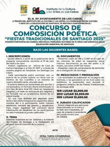 Concursos de composición poética y canto, dentro del marco de la “Fiestas Tradicionales de Santiago 2025”