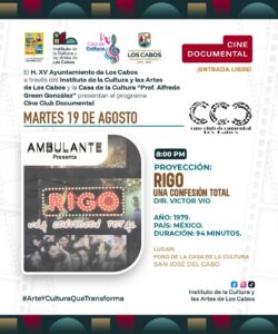 Cine Club Documental, “Rigo, una confesión total”