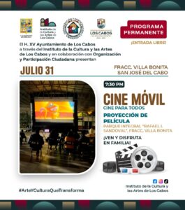 “Cine Móvil”, cine para todos en San Jose del Cabo