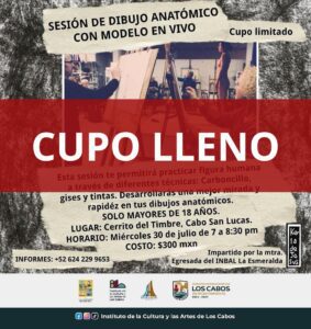 Te invitamos a la sesión de “dibujo anatómico”