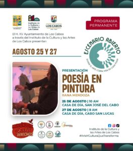“Escenario Abierto” presentación de la artista Rana Mendoza con “Poesía en Pintura”