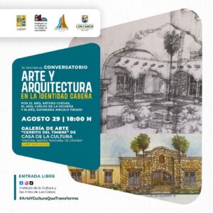 Conversatorio ”Arte y arquitectura en la identidad cabeña ” por los ponentes Arq. Arturo Cuevas, Arq. Carlos de la Higuera y M.ARQ. Dayanara Ángulo Tirado.