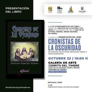 Te invitamos a la presentación del libro “Las Crónicas de la Oscuridad” por los escritores Máximo Pecattore, Benjamín Ojeda y Vélez Dorante