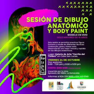 Te invitamos a la sesión de “dibujo anatómico y body paint”