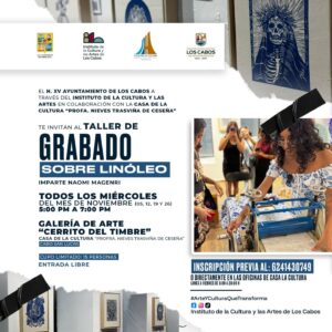 TALLER DE GRABADO SOBRE LINOLEO impartido por Naomi Magenri