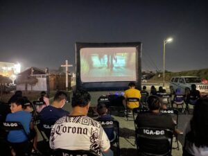 “Cine Móvil” se instaló en el fraccionamiento Chulavista