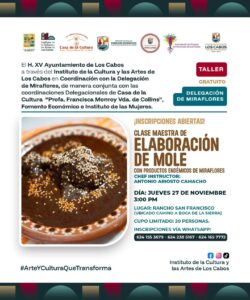 “Clase Maestra de Elaboración de Mole” por el destacado chef Antonio Ariosto Camacho