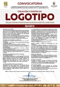 ¡Ponle imagen a la tradición! Participa en el diseño del logotipo de las Fiestas Tradicionales San José del Cabo 2026