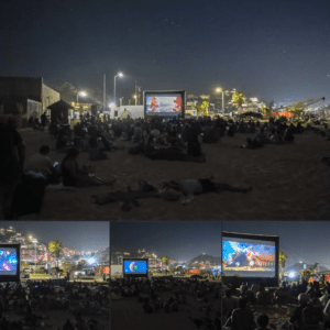 Así se vivió “Cine Móvil” hoy domingo 26 de abril en playa “El Corsario”