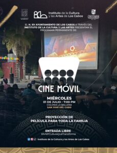 Cine Móvil llega a la colonia La Ballena en San José del Cabo