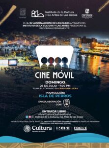 Cine Móvil gratuito en Playa El Corsario Los Cabos