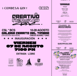 Exposición Creativo Massivo Crac en Galería Cerrito del Timbre Cabo San Lucas