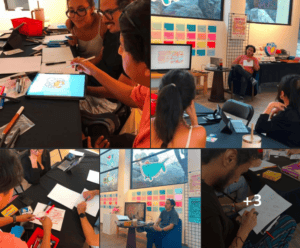 Segunda sesión del taller de diseño digital y stickers en Cabo San Lucas