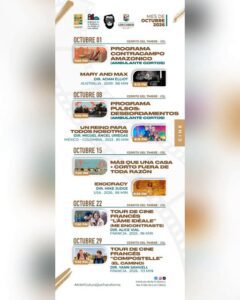 Cartelera cinema vagabundo Octubre en CSL