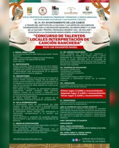 Concurso de Canto Ranchero en Miraflores Los Cabos 2026
