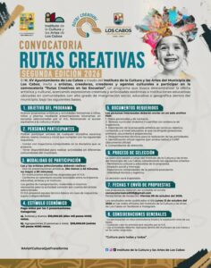 Convocatoria Rutas Creativas en las Escuelas Los Cabos 2026