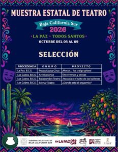 Grupos seleccionados para la Muestra Estatal de Teatro BCS 2026