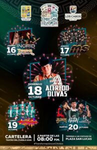 Cartelera oficial Teatro del Pueblo Fiestas Tradicionales Cabo San Lucas 2026